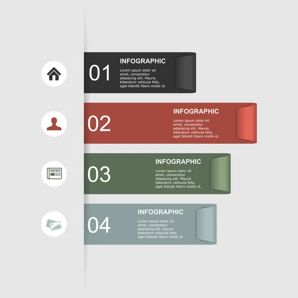 Modern tasarım şablonu,-ebilmek var olmak kullanılmış için Infographics — Stok Vektör