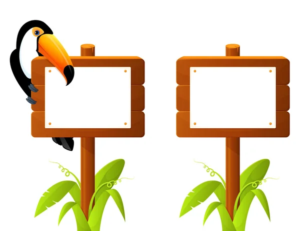 Illustration of a cute toucan bird - Stok Vektor