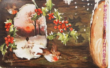 kartpostal, antik, Almanca