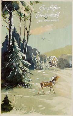 kartpostal, antik, Almanca