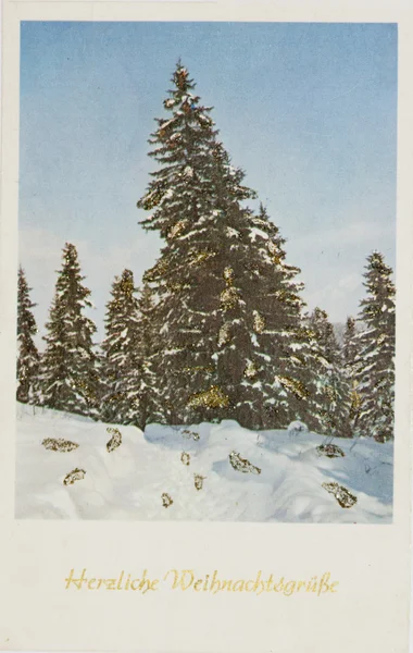 Postkaart, oude, Duits — Stockfoto