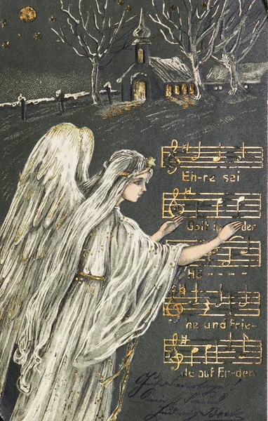Cartão postal, antigo, alemão, 1915 — Fotografia de Stock