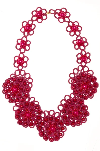 Collier, handarbeit, frivolite