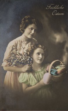 eski Alman Paskalya kartı 1913
