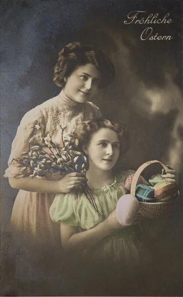 Niemiecki karty Wielkanoc 1913 — Zdjęcie stockowe