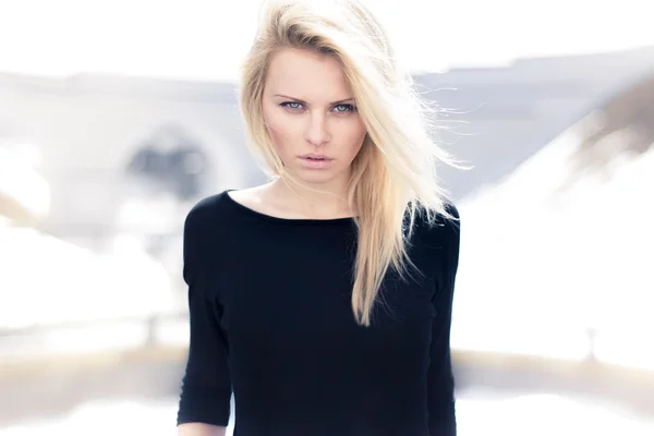 Young beautiful woman with magnificent hair — Stock Photo, Image