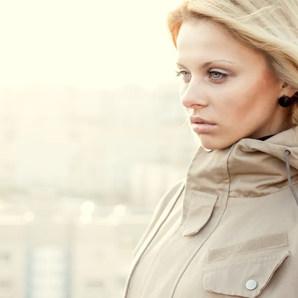 Fashion girl urban style portrait outdoor — Stock Photo, Image