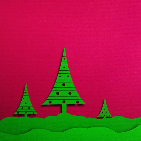 Fond de Noël avec arbre, illustration . — Photo