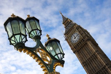 ünlü big Ben'i akşam bridge, Londra, İngiltere