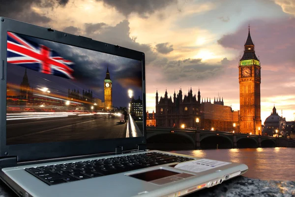 London med big ben och Westminsterpalatset, england — Stockfoto