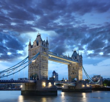 Famous Tower Bridge in the evening, London, England clipart