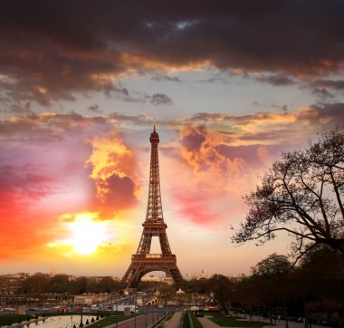 Eyfel Kulesi bahar zamanı, paris, Fransa