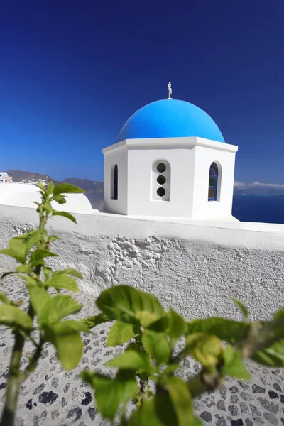 Incredibile isola di Santorini con chiese in Grecia — Foto Stock