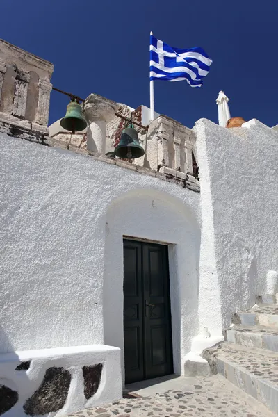 eski ev, Yunanistan'da geleneksel beyaz mimarisi ile Santorini