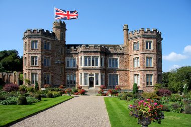 traditional english castle, Mount Edgcumbe, Plymouth, Uk clipart