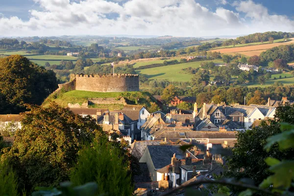 totnes Kalesi, devon, İngiltere'yle Panoraması