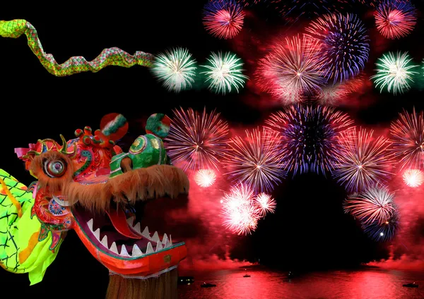 Festival de Ano Novo Chinês com dragão — Fotografia de Stock