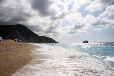 Lefkas Adası Yunanistan inanılmaz sahil ile
