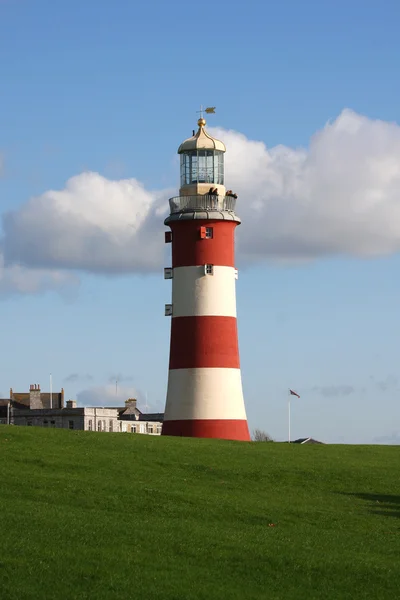 Colorful Lighthouse in Plymouth, Devon, England — Stock Photo, Image