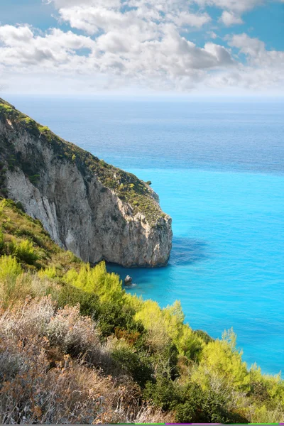 Isola di Lefkas con una costa incredibile in Grecia — Foto Stock
