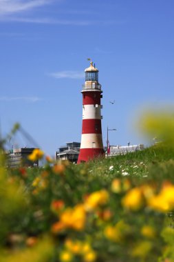 plymouth, devon, İngiltere'deki ünlü deniz feneri