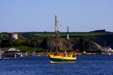 plymouth, devon, İngiltere'de tarihi tekne