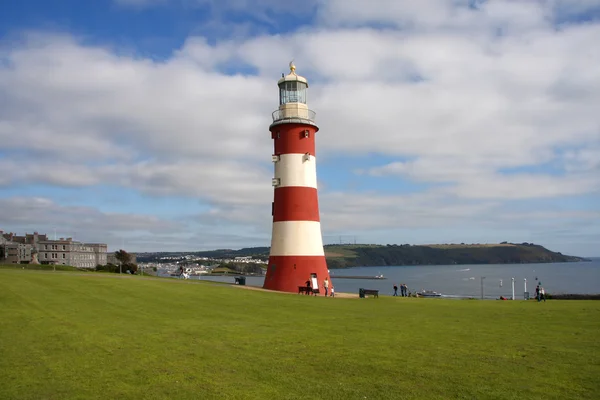 Kända fyren i plymouth, devon, england — Stockfoto