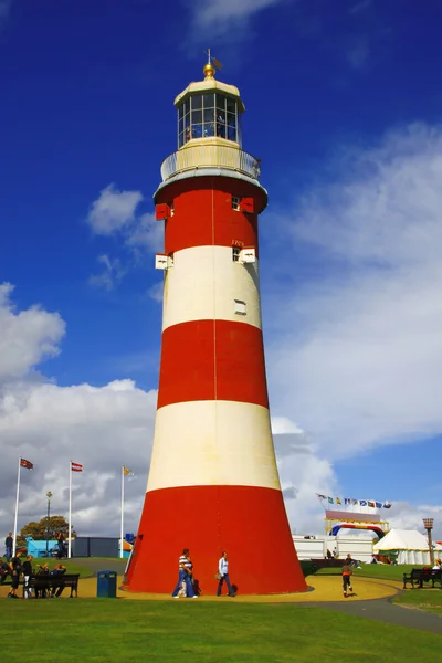 Farol colorido em Plymouth, Devon, Inglaterra — Fotografia de Stock