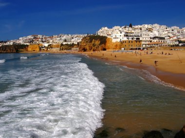 ilkbaharda, Portekiz Algarve beach