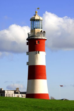 plymouth, devon, İngiltere'de renkli deniz feneri