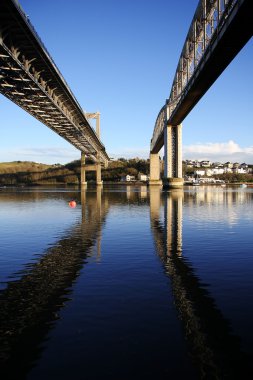 Two bridges in Plymouth, Devon, England clipart