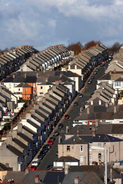 geleneksel İngiliz evleri plymouth, devon, İngiltere