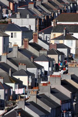 geleneksel İngiliz evleri plymouth, devon, İngiltere