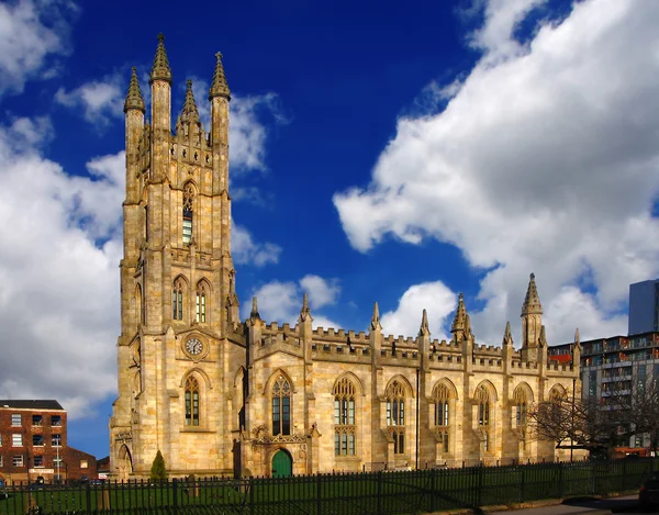 Manchester with cathedral in England — Stock Photo, Image