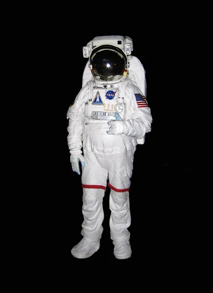 Astronaut cu steag american — Fotografie, imagine de stoc