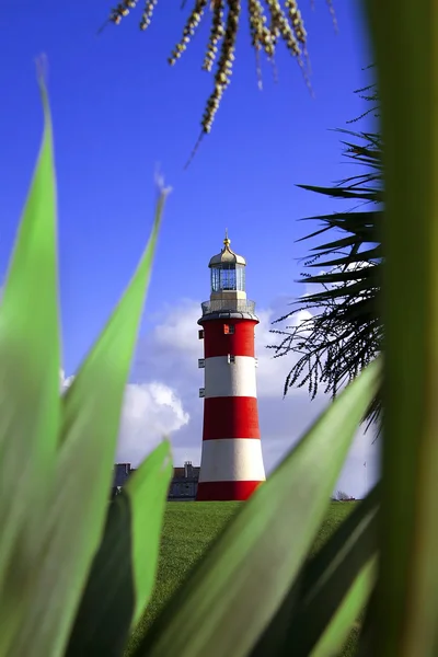 多彩灯塔在普利茅斯，德文郡，英格兰 — 图库照片