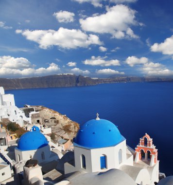 Kiliseler ve Yunanistan Deniz Manzaralı muhteşem santorini