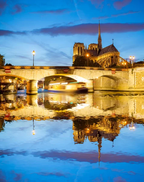 春の時間、パリ、フランスのノートルダム大聖堂 — ストック写真
