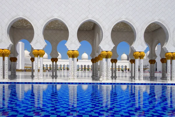 Sheikh Zayed moske i Abu Dhabi, Forenede Arabiske Emirater, Mellemøsten - Stock-foto