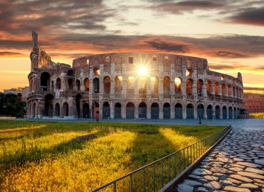 Colosseum bahar süre boyunca, Roma, İtalya