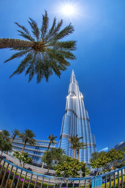 Dubai with Burj Khalifa, the tallest skyscraper in the world, United Arab Emirates — Stock Photo, Image