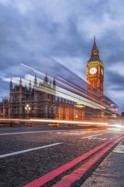 Akşamları Big Ben, Londra, İngiltere, İngiltere