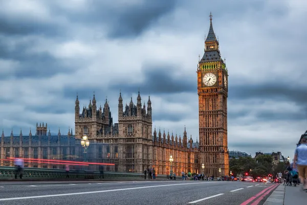 Big Ben Noite Londres Inglaterra Reino Unido — Fotografia de Stock