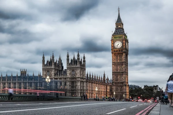 Big Ben Sera Londra Inghilterra Regno Unito — Foto Stock