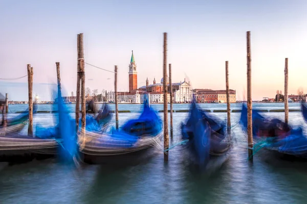 San Giorgio Maggiore Church Gondolas Venice Italy — 图库照片