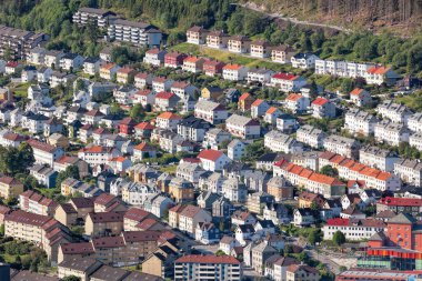 Bergen şehrinin yerleşim alanı Norveç, UNESCO Dünya Mirası Bölgesi