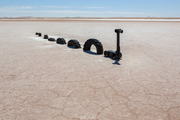 Лохильское чудовище на солёном озере. Лохиэль. Южная Австралия
.