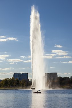 burley griffin Gölü çeşme. Canberra. Avustralya