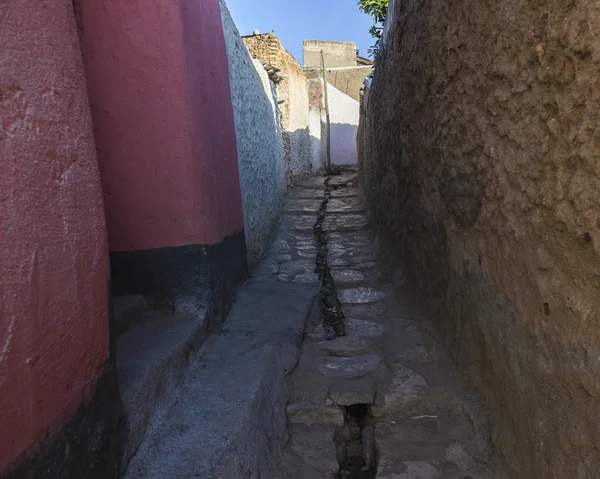 Jugol 在早上的古城条狭窄的小巷。哈勒尔。埃塞俄比亚. — 图库照片