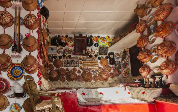 Typical interior of traditional house in ancient city of Jugol. Harar. Ethiopia. — Stock Photo, Image